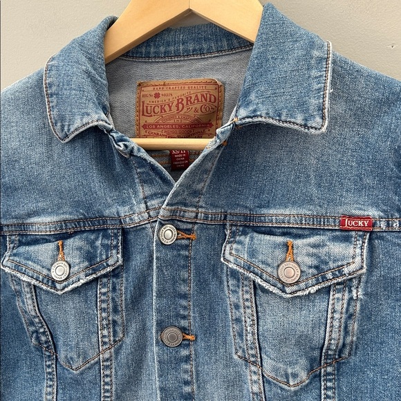 Lucky Brand Denim Trucker Tomboy Flap Pocket Jean Jacket - Picture 3 of 4